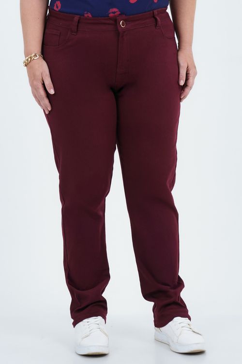 Calça Plus Size Feminino Skinny Sarja Bosque