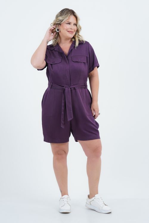 Macaquinho Plus Size Feminino Jornada
