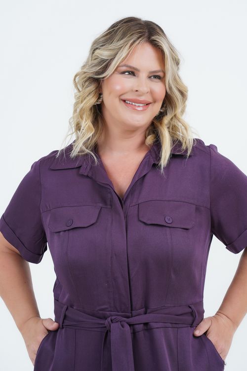 Macaquinho Plus Size Feminino Jornada