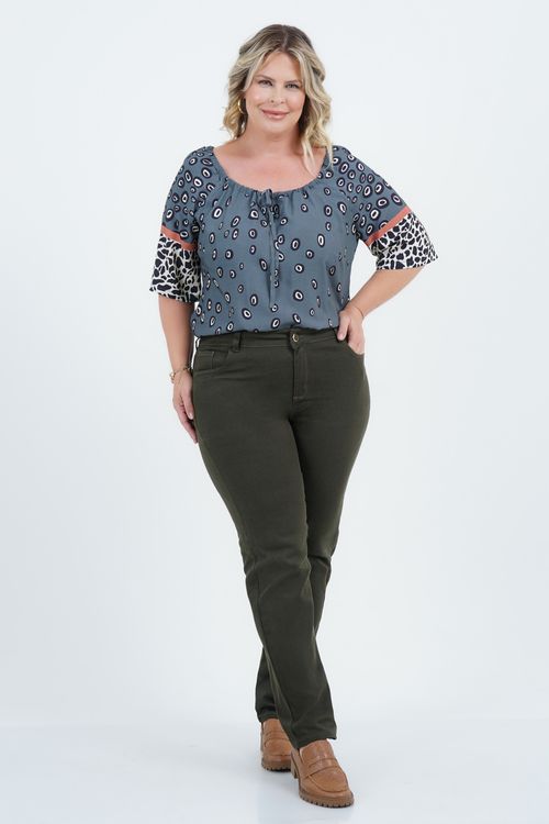 Blusa Plus Size Feminino Manga 3/4 Proteção