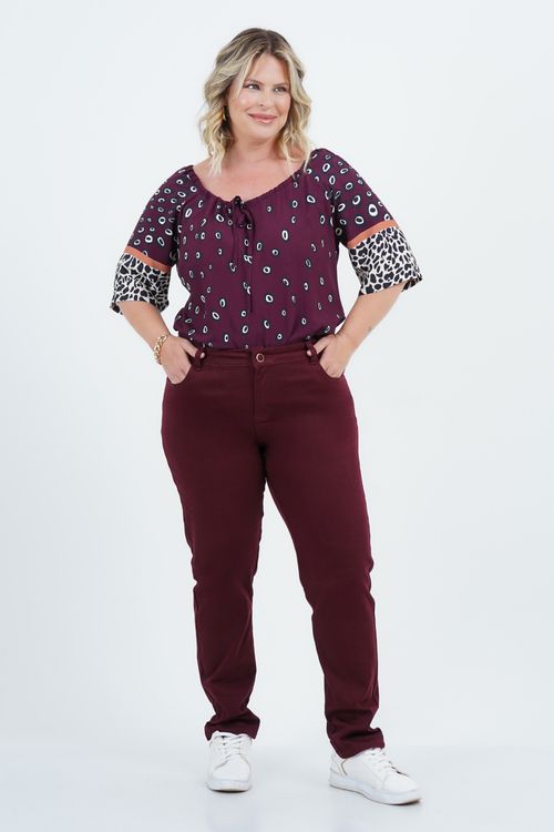 Blusa Plus Size Feminino Manga 3/4 Proteção