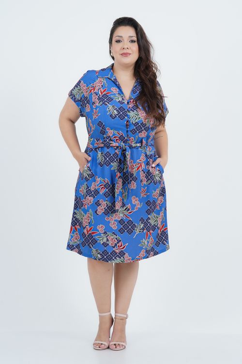 Vestido Plus Size Feminino Médio Sakura