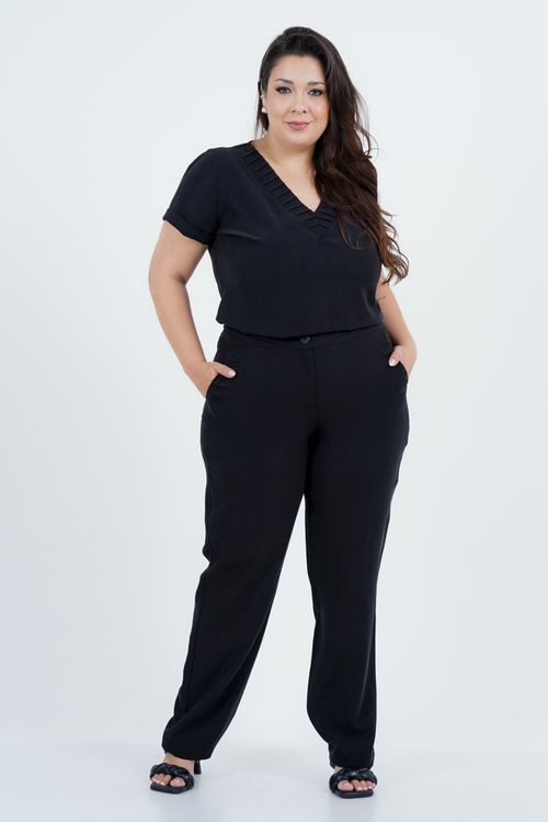 Blusa Plus Size Feminino Manga Curta Raízes
