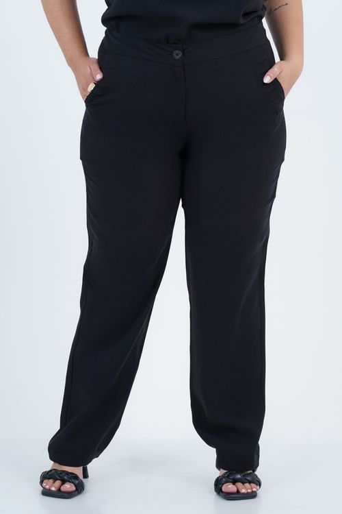 Calça Plus Size Feminino Reta Raízes
