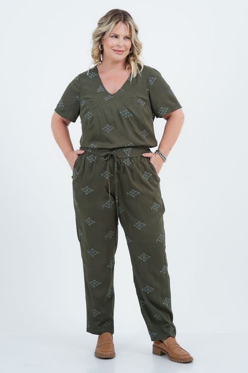 Calça Plus Size Feminino Reta Laise Conexão