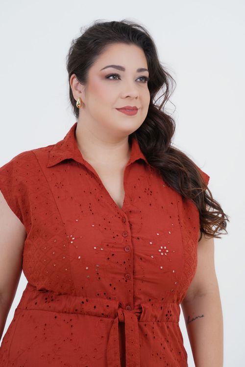 Vestido Plus Size Feminino Midi Laise União