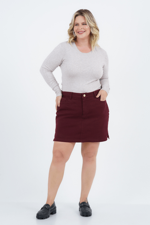 Blusa Plus Size Feminino Tricot Manga Longa Neve