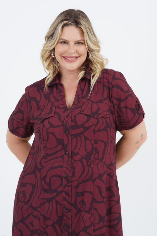 Vestido Plus Size Feminino Longo Intenso