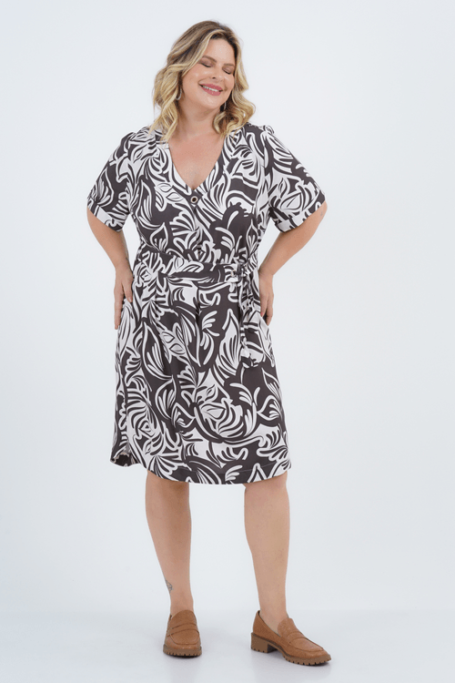 Vestido Plus Size Feminino Médio Encanto