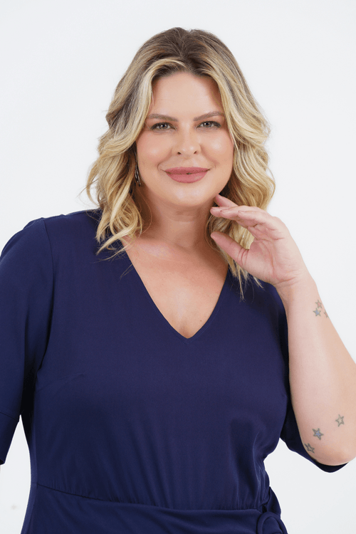 Macacão Plus Size Feminino Manga 3/4 Especial