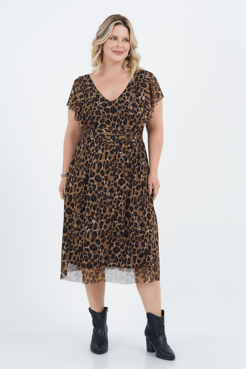 Vestido Plus Size Feminino Midi Tule Instinto