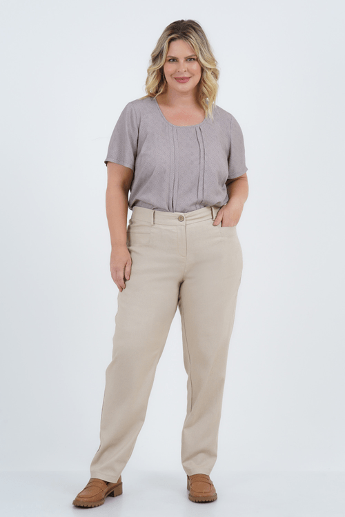 Blusa Plus Size Feminino Manga Curta Impulso