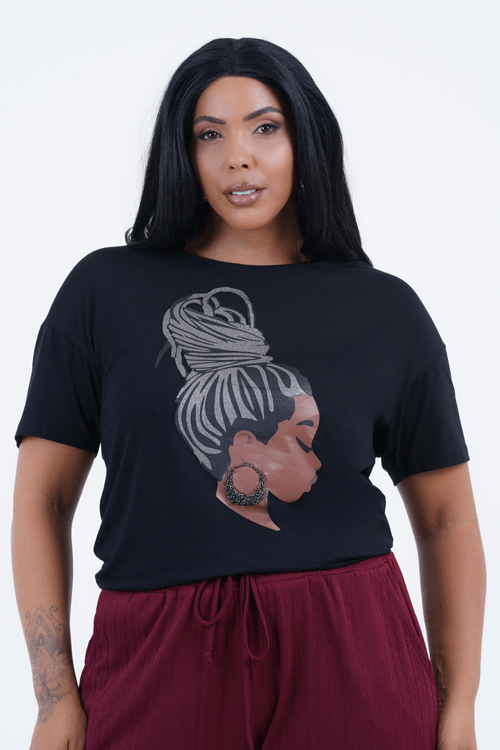 Blusa Plus Size Perla Manga Curta