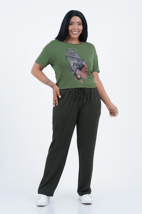 Blusa Plus Size Perla Manga Curta