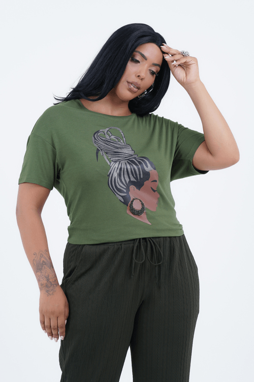 Blusa Plus Size Perla Manga Curta