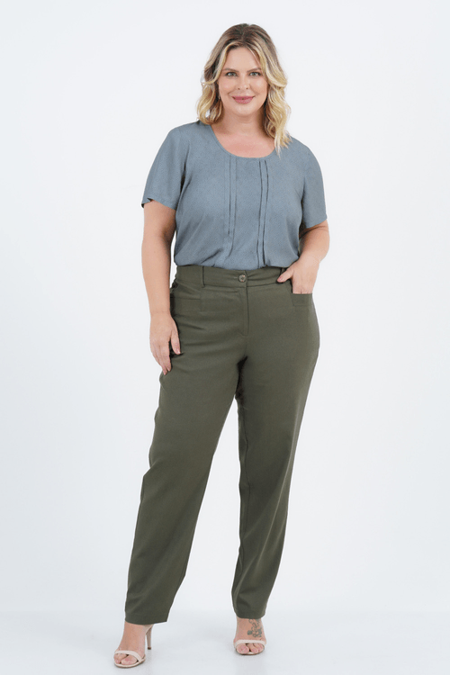 Blusa Plus Size Feminino Manga Curta Impulso