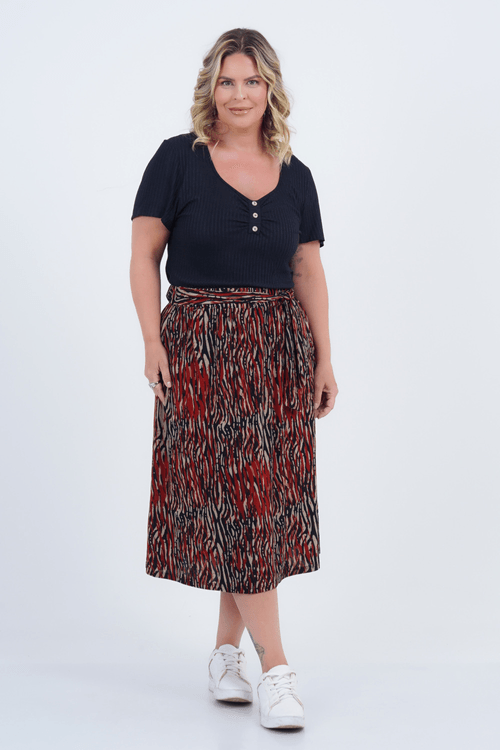 Blusa Plus Size Feminino Manga Curta Básico