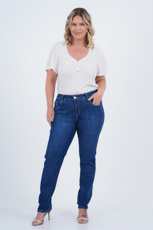 Calça Plus Size Feminino Skinny Jeans Enigma