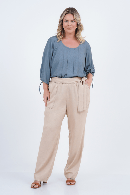 Blusa Plus Size Feminino Manga 3/4 Impulso
