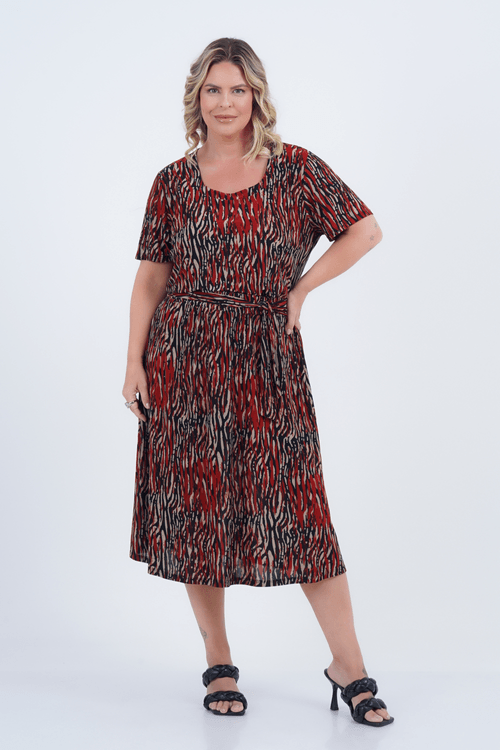 Blusa Plus Size Feminino Manga Curta Cacau