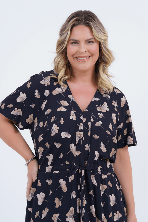 Vestido Plus Size Feminino Médio Raglan