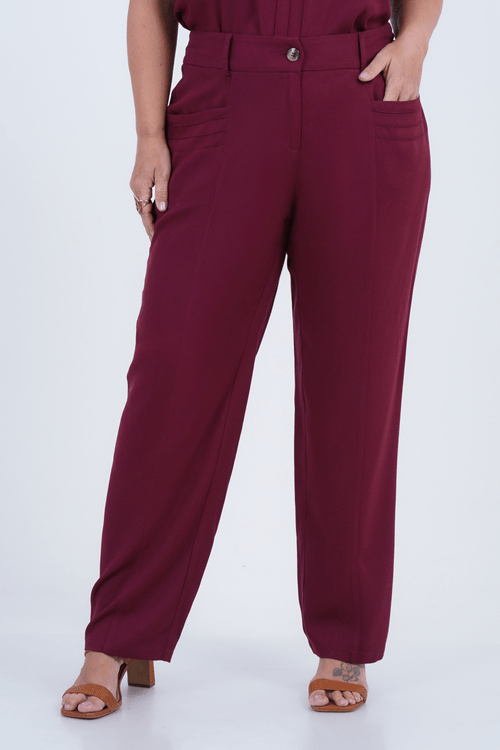 Calça Plus Size Feminino Reta Movimento