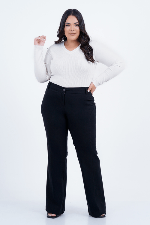 Blusa Plus Size Feminino Manga Longa Tricot Frio
