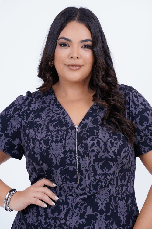 Vestido Plus Size Feminino Médio Serena