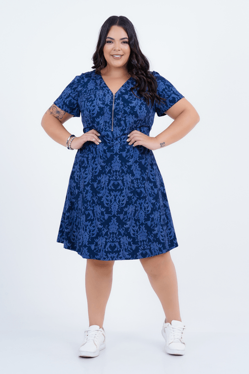 Vestido Plus Size Feminino Médio Serena