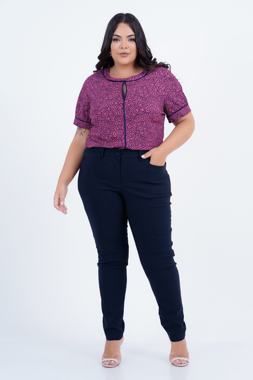 Calça Plus Size Feminino Skinny Conquista