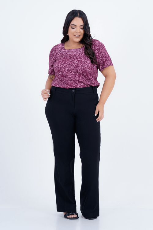 Calça Plus Size Feminino Boot Cut Instante