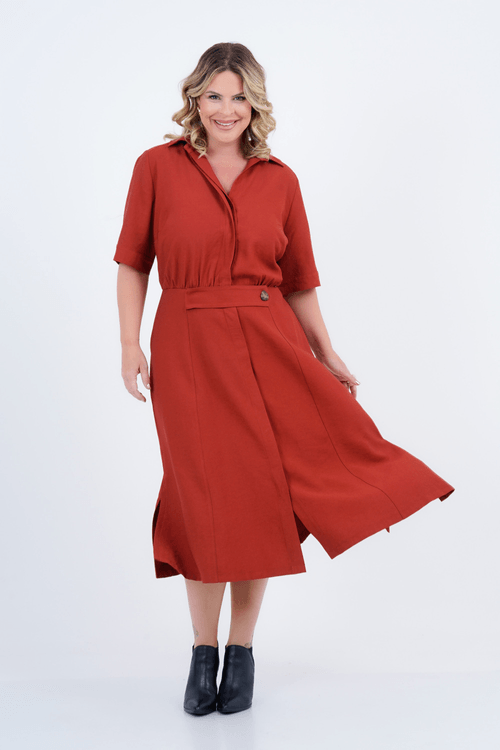 Vestido Plus Size Feminino Midi Cordilheira