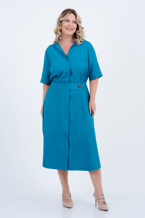 Vestido Plus Size Feminino Midi Cordilheira
