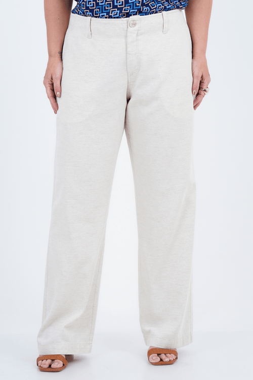 Calça Plus Size Feminino Reta Autêntico