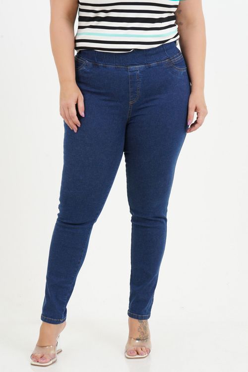 Calça Jegging Plus Size Rosa Jeans