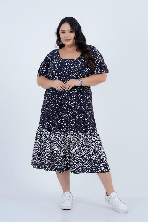 Vestido Plus Size Feminino Midi Infinito