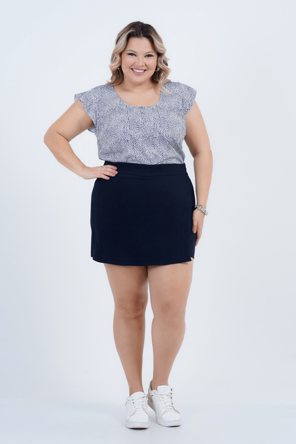 Shorts Saia Plus Size Feminino Sensação