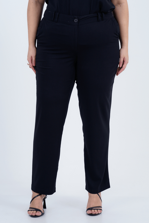 Calça Plus Size Feminino Reta Sândalo