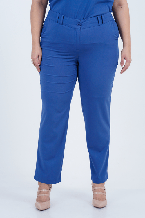 Calça Plus Size Feminino Reta Sândalo