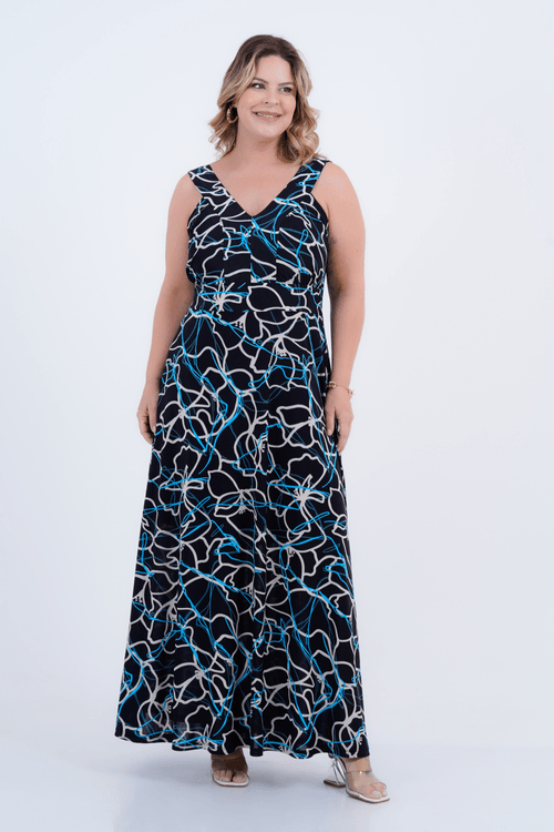 Vestido Plus Size Feminino Longo Ecos