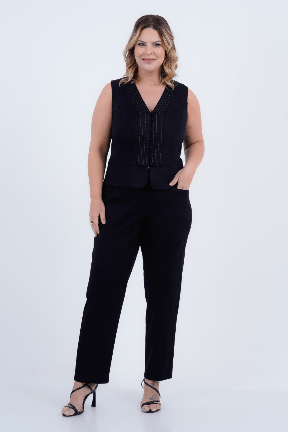 Calça Plus Size Feminino Reta Crepúsculo