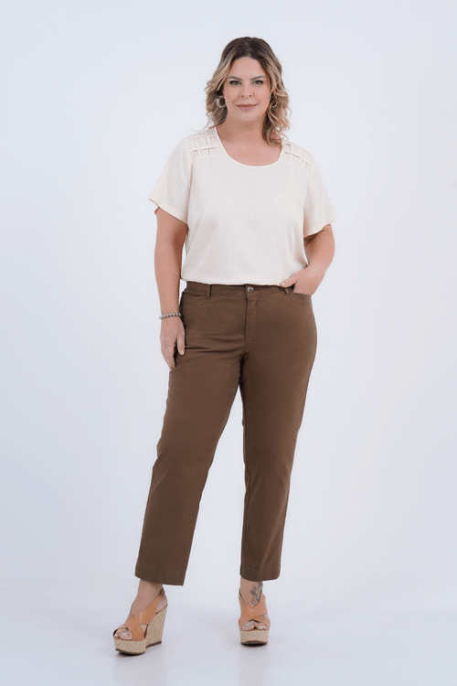 Blusa Plus Size Feminino Manga Curta Mares