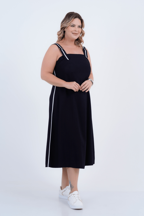 Vestido Plus Size Feminino Midi Genova