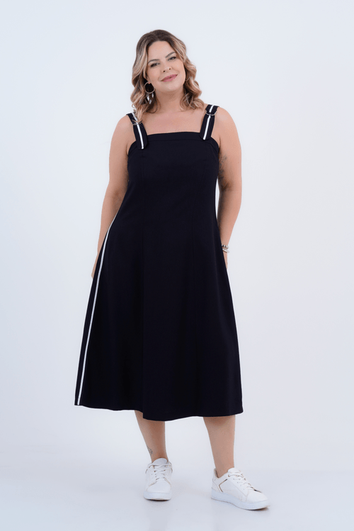 Vestido Plus Size Feminino Midi Genova