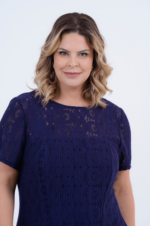 Vestido Plus Size Feminino Midi Renda Maitê