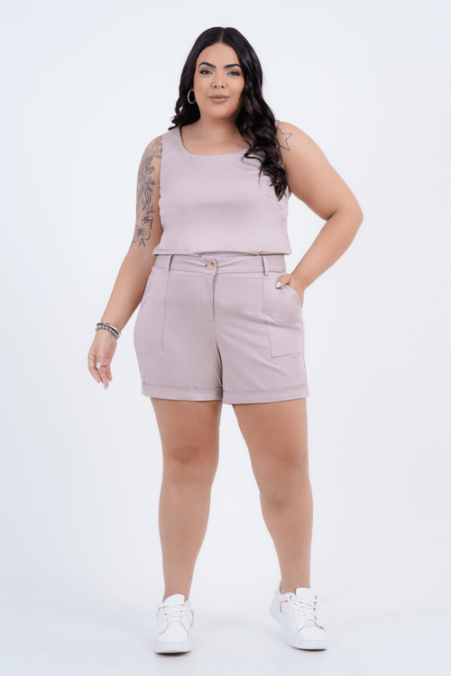 Shorts Plus Size Feminino Evidência