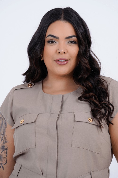Vestido Plus Size Feminino Midi Leone