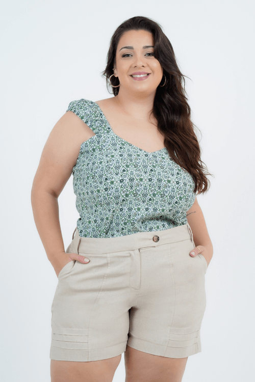 Regata Plus Size Feminino Ornamento
