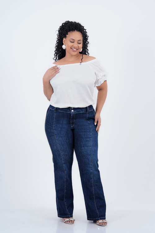 Blusa Plus Size Feminino Manga Curta Manarola