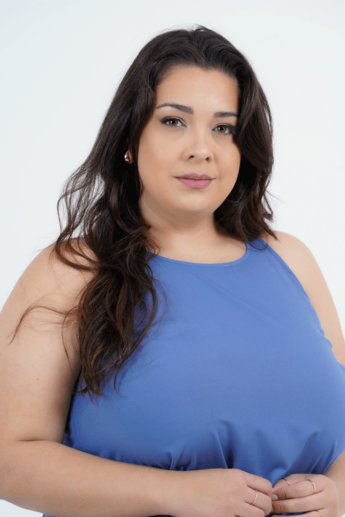 Vestido Plus Size Feminino Médio Marino